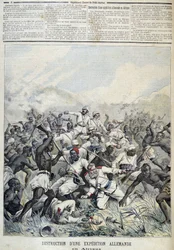 ドイツのアフリカ遠征隊の壊滅 - 1891年10月3日付「Le Petity Journal」にて