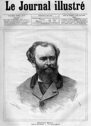 エドゥアール・マネ（1832-1883）：フランスの画家 - 1883年の『イラストレーション・ジャーナル』の表紙 - アンリ・マイヤー（1844-1899）によるドローイング