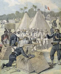 Les étrennes des soldats au Dahomey (now Benin) - in "Le Petity Journal" of 31/12/1892