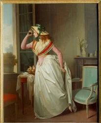 目の中の女 絵画 アンリ・ニコラ・ヴァン・ゴープ（1756-1819） 19世紀 日。0.4x0.32 m ルーアン、ミュゼ・デ・ボザール