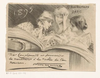 1895年のオクターブ・ウザンヌからの新年の挨拶