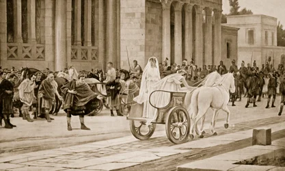 ヴェスタルの通過、「ハッチンソンの国家の歴史」、1915年のイラスト