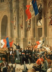 1848年の革命：詩人アルフォンス・ド・ラマルティーヌは極左の赤い旗を拒否する。