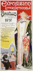 Henri Privat Antoine Theodore Livemont（Privat-Livemontと呼ばれることもある）（1861-1936）による1897年のブリュッセル国際博覧会のポスター。