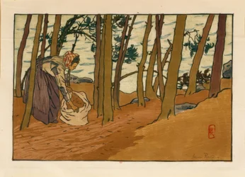 松葉を拾う女 (Bors du Trieux, Loguivy)