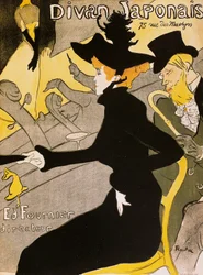 アンリ・ド・トゥールーズ＝ロートレック（1864-1901）の「DIVAN JAPONAIS」ポスター