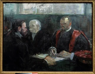 1901年のパリの医学部での試験 絵画：アンリ・ド・トゥールーズ・ロートレック（1864-1901） 1901年 日の丸。0,65x0,81 m アルビ、トゥールーズ・ロートレック美術館（musee Toulouse Lautrec