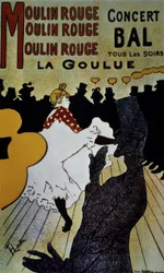 ムーランルージュ：La Goulue-1891-191×117 cm-カラーリトグラフ