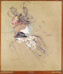 女性のプロフィール、1896年（カードに油彩）
