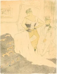 コルセットを着た女性 ファム アン コルセット、1896 年。