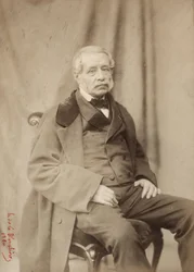 霧、アンリ・ド・ラ・ブランシェール（1821-1880）による写真、1839年にパリのキャプシーヌ通り39番地（白黒写真）