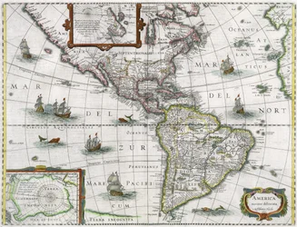 アメリカ大陸の地図、1631