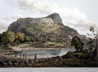 バラマハールのリアコッタ、プレートXII、ダニエル・ヘイヴル（1785-1826）による1809年のエングレーヴィング