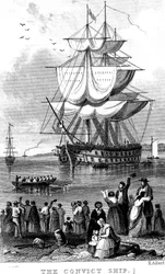 囚人の船、c1820。