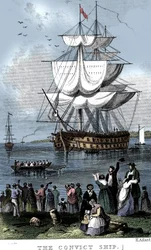 囚人の船、c1820。