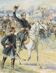 1863年5月3日、バージニア州チャンセラービルの戦いでのフッカー少将