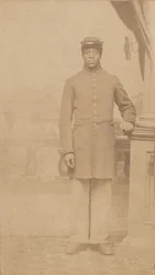1862年から1884年にかけて、身元不明の北軍兵士のカルテ・ド・ビジット。
