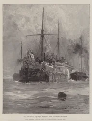 火事裁判の後、HMS Belleisleはポーツマス港に曳航しました