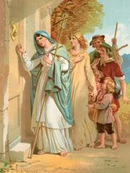 クリスチアーナが通訳のドアをノックする