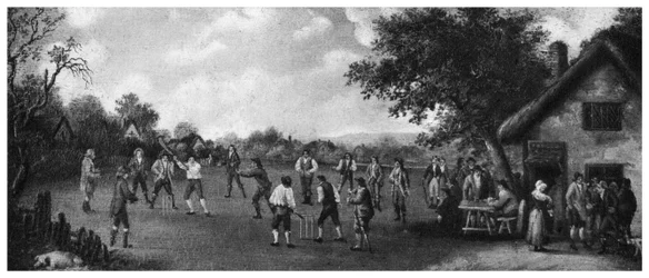 カントリークリケットの試合、19世紀1912年。