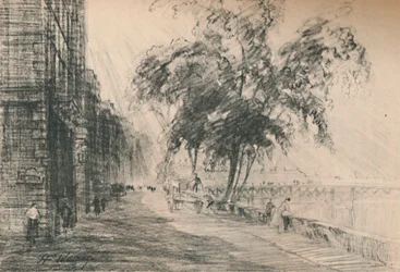 パリのすべての通りの中でセーヌは最も興味深いです、c1927、1927