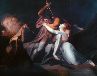 Percival Delivering Belisane ...、1783年展示
