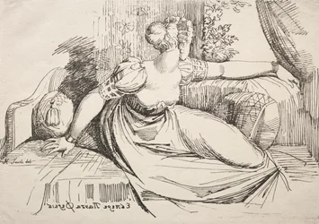 ソファの上の女性