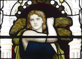 Ruth with Corn、detail、1881-83（ステンドグラス）