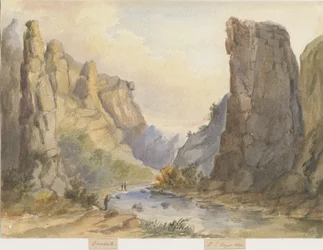 ダブデール-風景：水彩画、1844