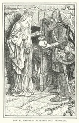 セント・マーガレットが貧しい囚人たちを救済した方法（リトグラフ