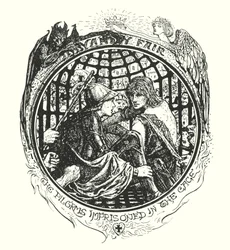 ジョン・バニヤン著『巡礼の道程』の挿絵（リトグラフ）