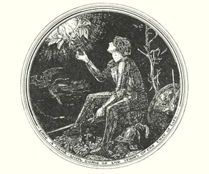 ジョン・バニヤン著『巡礼の道程』の挿絵（リトグラフ）