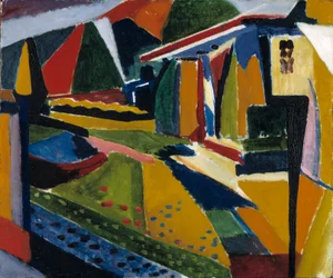 抽象的な風景、1915-1916。