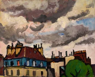 屋根と雲、パリ、1910-1912。