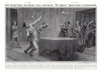 1913年1月23日、コンスタンティノープルの若いトルコ人によるナチムパシャの暗殺