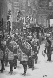 ウェリントンの埋葬、c1890