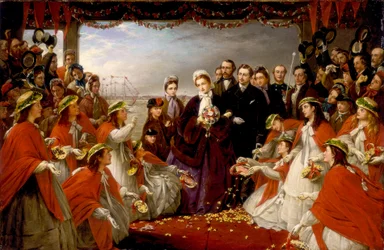 1863年3月7日、アレクサンドラ王女のグレーブゼンド上陸
