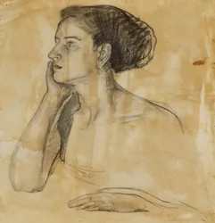 アサートン・カーティス夫人の肖像画のための習作