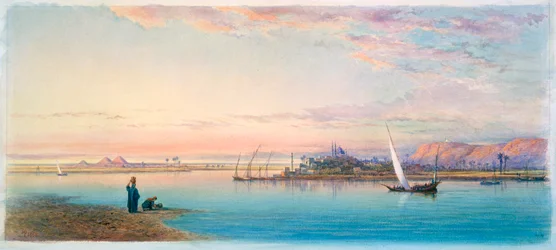 ブラクのナイル川、エジプト、1868