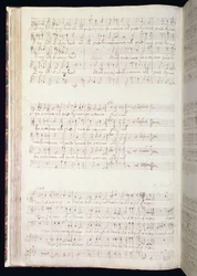 MU MS 88 f.102 "Man that is born of woman", ヘンリー・パーセル（1659-95）作曲・作詞によるイギリス賛歌集のページ（紙にインク） 1673年
