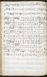 R.M.20.h.8 f.56v 国歌、ウェルカムソング、ソロソングの直筆原稿、1680～90年頃（紙にインク）