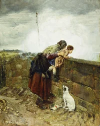 蒸気機関車を見て、1880