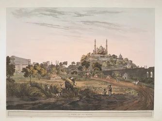 1809年、インド、ラクナウの風景