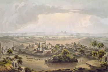 ダニエルハヴェル（1785-1826）1809によって彫刻されたカイロのピラミッド