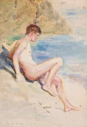 1910年の海水浴客