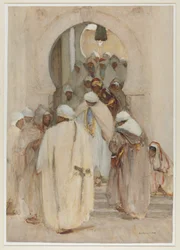 ビステラのカフェ・アーチ、1896-1908年頃（水彩画）