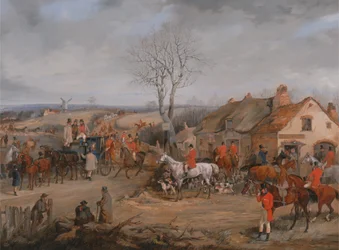 狩猟シーン: The Meet, ca. 1840年。