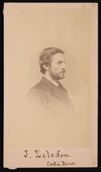 Jose Castulo Zeledon 1846-1923、1868年の肖像。