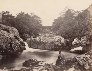 Betws-y-Coed近くの橋。1858年（写真）