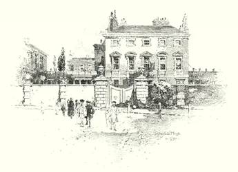 1790年、ロンドンのチェスターフィールド・ハウス（リトグラフ版